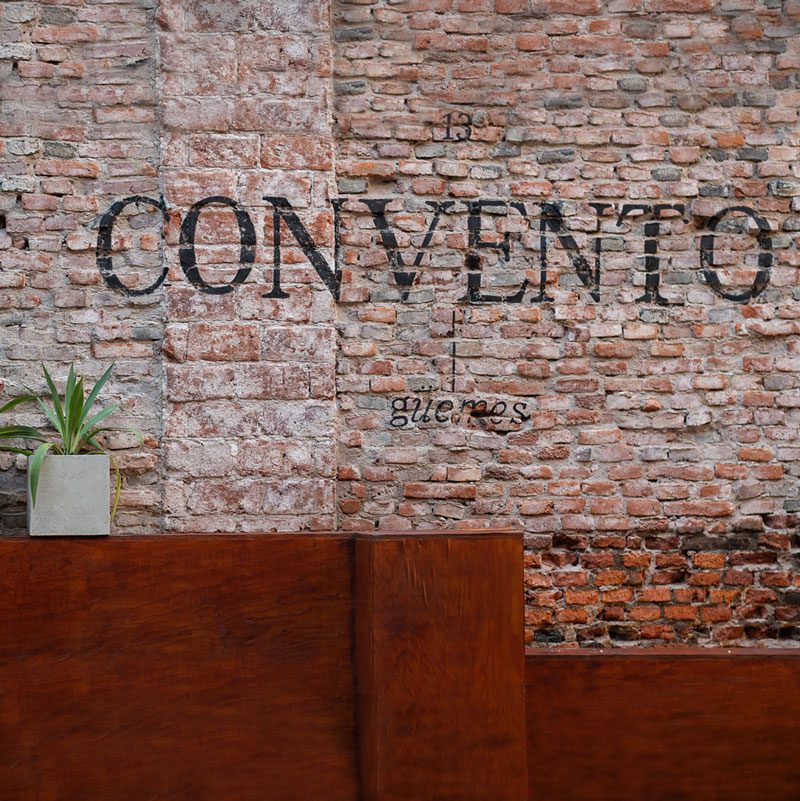 Convento logo painted on a brick wall