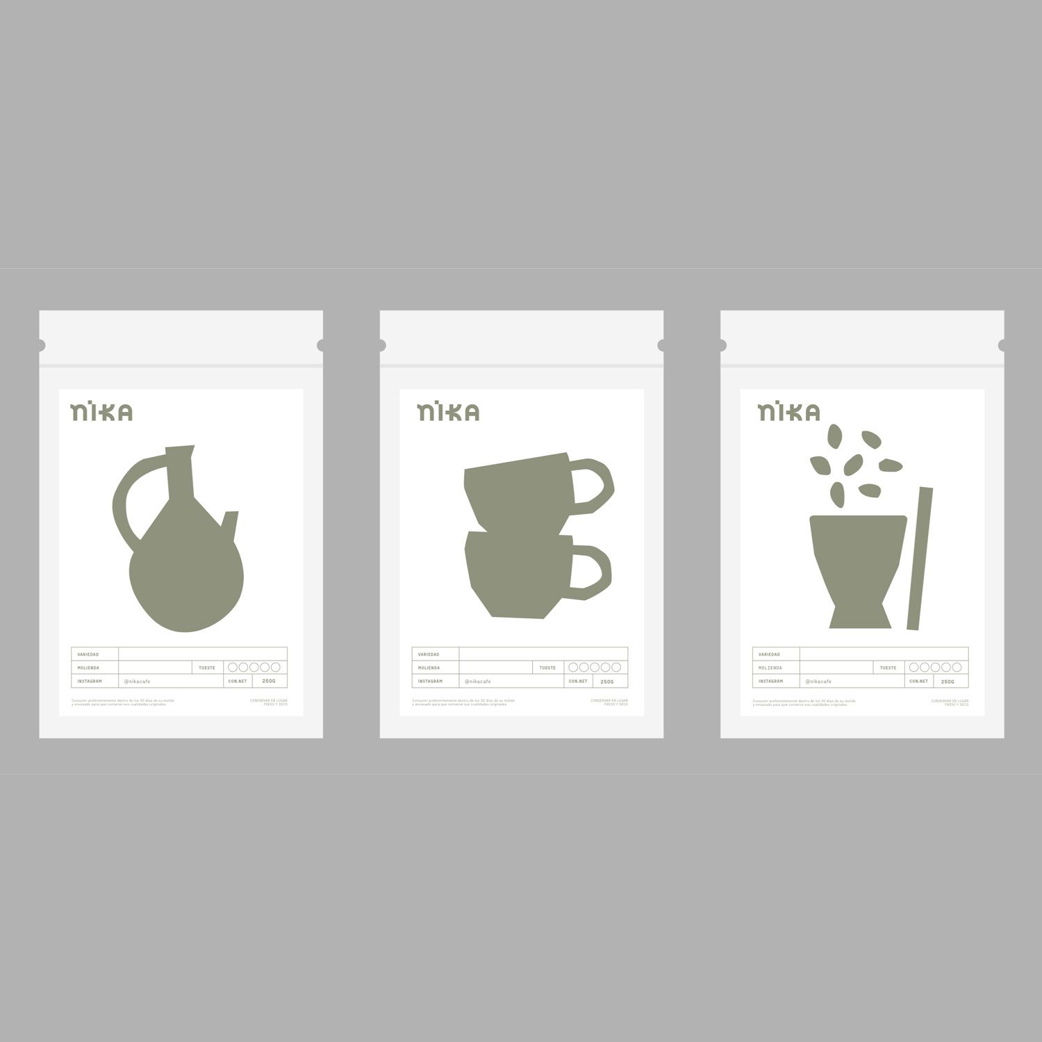 Nika coffee bag design